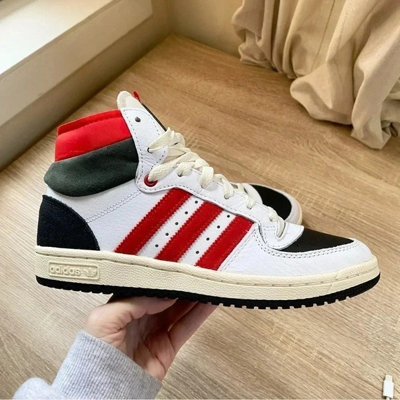 New Adidas Originals Top Ten RB Red Bull Sneakers Basketball  Red White Womens 8 - Picture 16 of 16